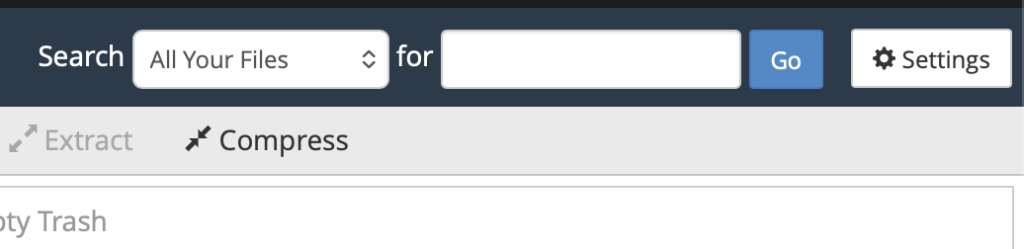 Cpanel file manager settings